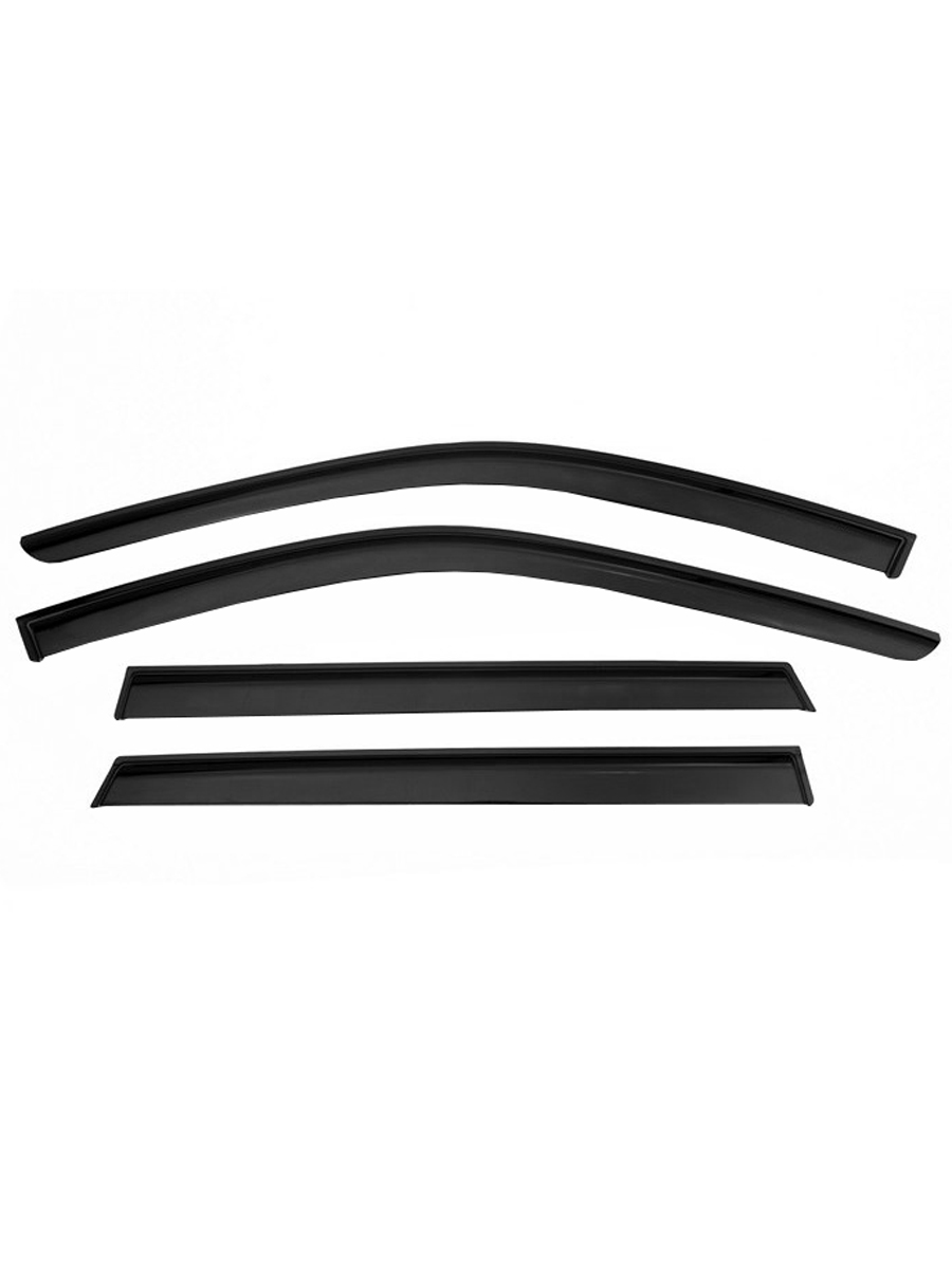 Дефлекторы окон Vinguru для LADA Kalina II 2013-2018 универсал/накладные/скотч/к-т 4 шт./литьевой поликарбонат / Лада Калина