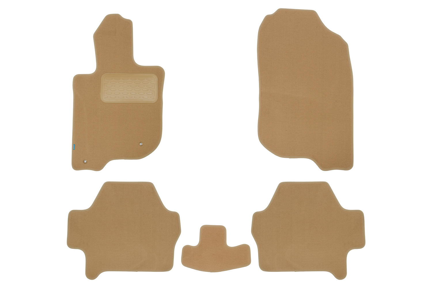 Коврики в салон Klever Premium MITSUBISHI Pajero Sport, 2008-2013, 2013-2016, внед., 5 шт. (текстиль, бежевые) / Митсубиси Паджеро спорт