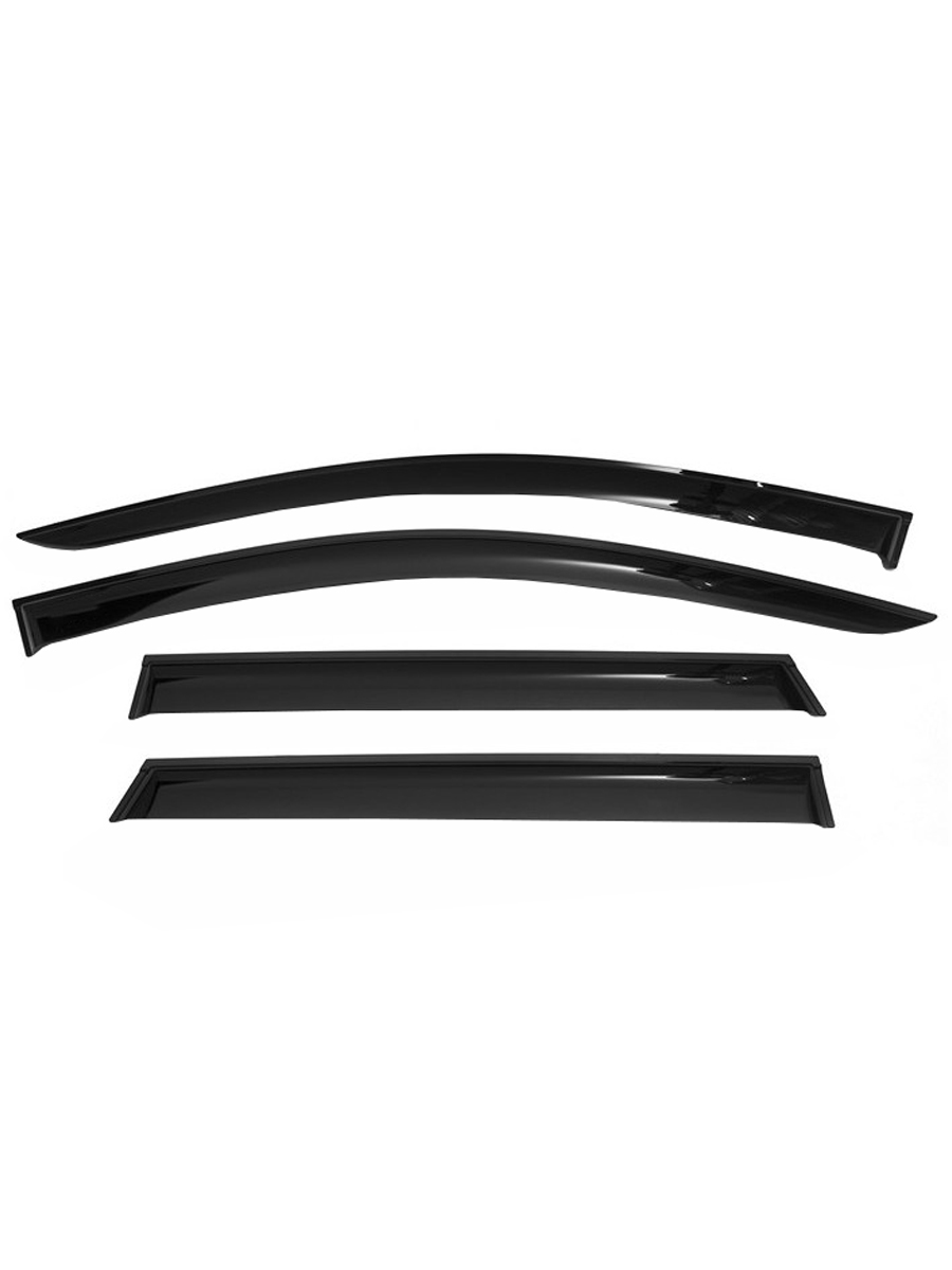 Дефлекторы окон Vinguru NISSAN Qashqai II 2013-2019, 2017- /крос/накладные/скотч/к-т 4 шт./литьевой поликарбонат / Ниссан Кашкай