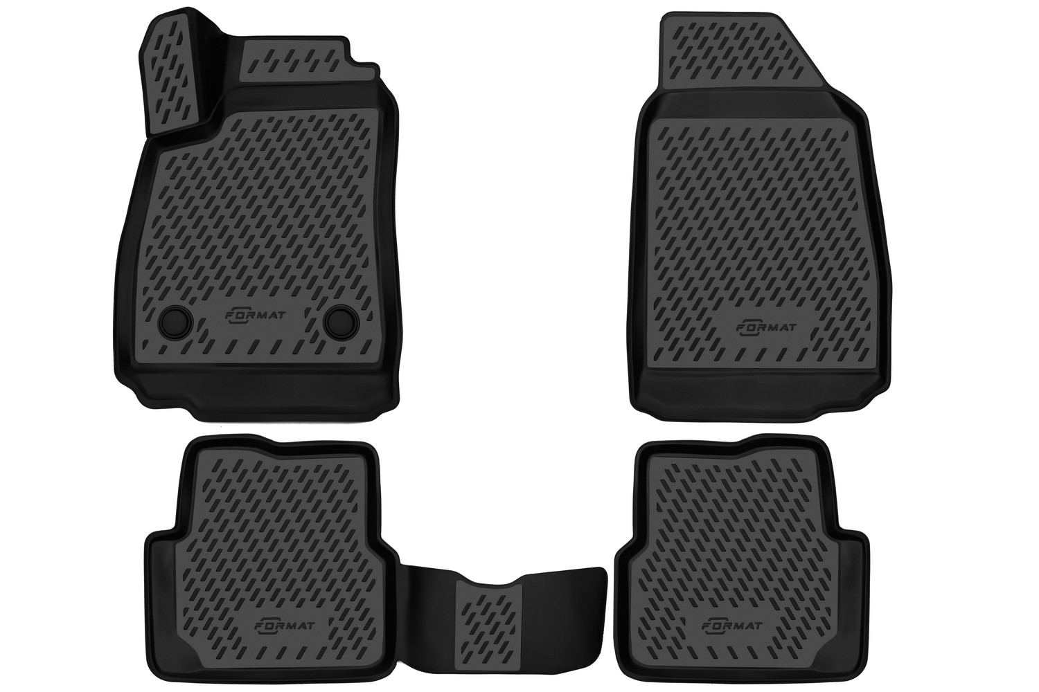 Коврики 3D в салон для CHEVROLET Cobalt (II, IIr) 2011-2016, 2020-/RAVON R4 2016-2020, 4 шт. (ПУ, повышенная / Шевроле Кобальт