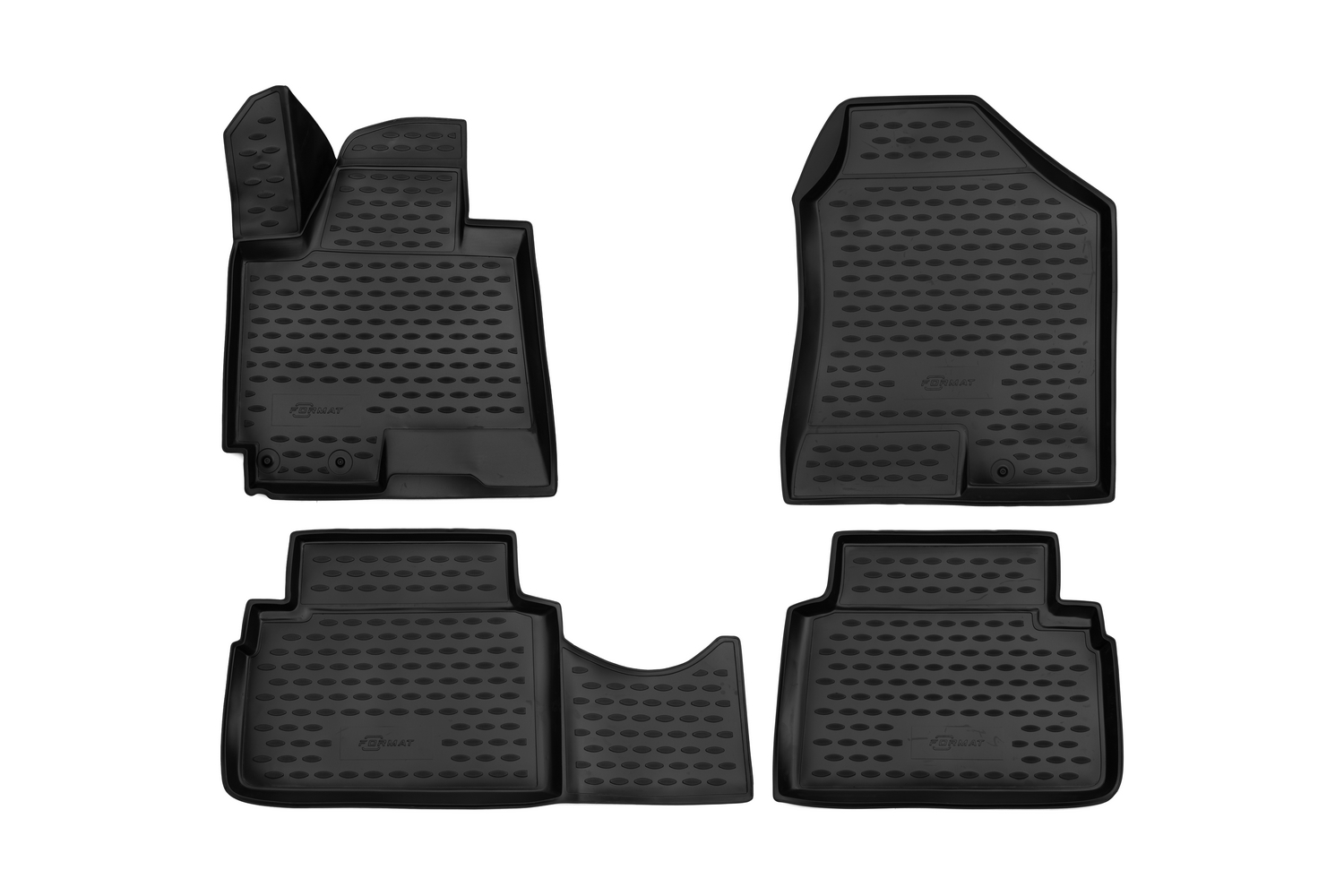 Коврики 3D в салон для HYUNDAI ix35 (I, Ir), 2010-2015, 4 шт. (ПУ, повышенная износостойкос / Хендай ИХ35