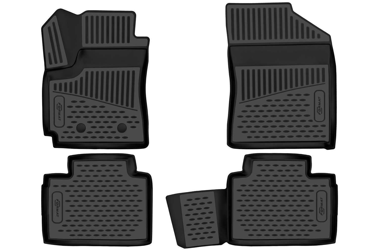 Коврики 3D в салон для FAW Besturn X40 (I) 2016-, 4шт. (ПУ, повышенная износостойкость) / ФАВ Бестерн Х40