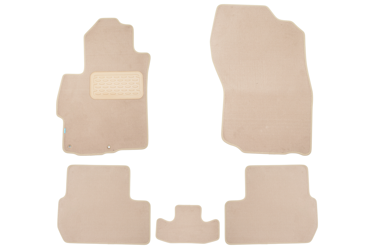 Коврики в салон Klever Premium MITSUBISHI Lancer X 2007-2010, 2011-2015, 2015-2017, сед., 5 шт. (текстиль, бежевые) / Митсубиси Лансер