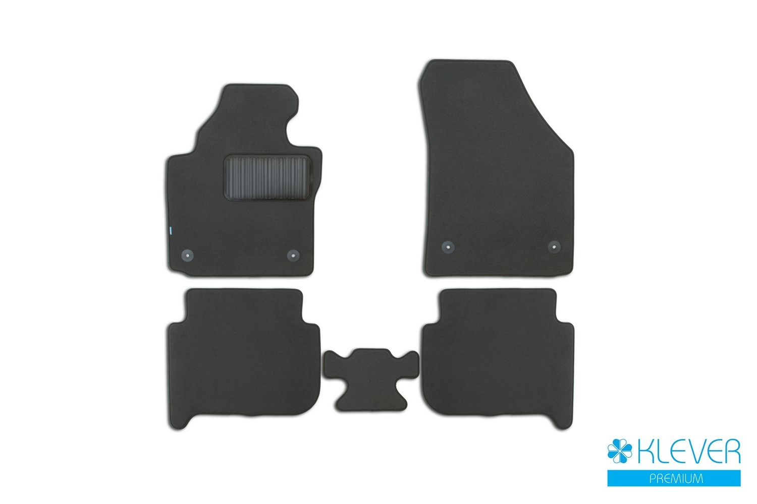 Коврики в салон Klever Premium VOLKSWAGEN Touran АКПП 2006-2010, 2010-2015, мв., 5 шт. (текстиль) / Фольксваген Туран
