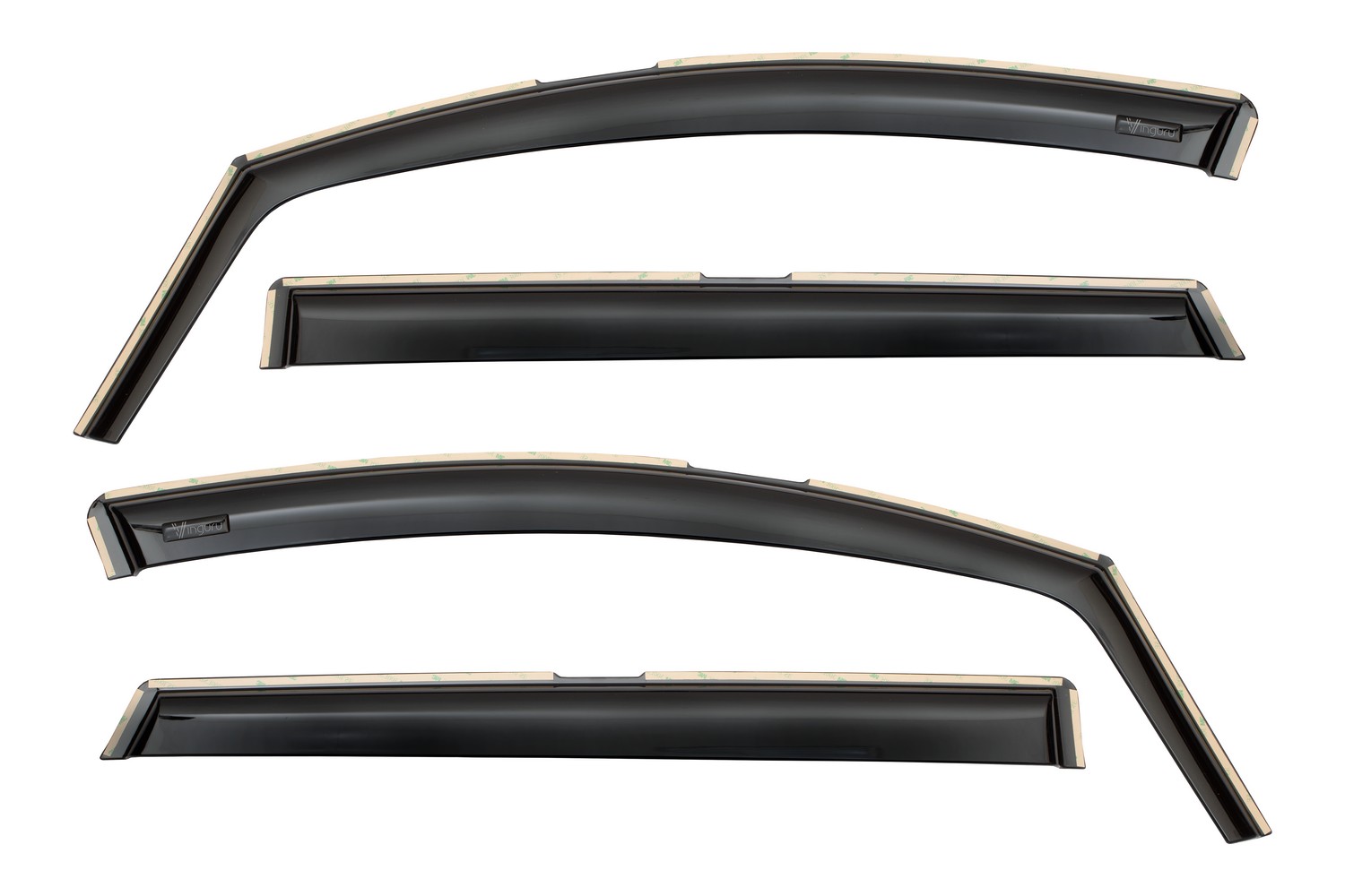 Дефлекторы окон Vinguru HYUNDAI Santa Fe 2019- /вставные/скотч/к-т 4 шт./литьевой поликарбонат / Хендай Санта Фе