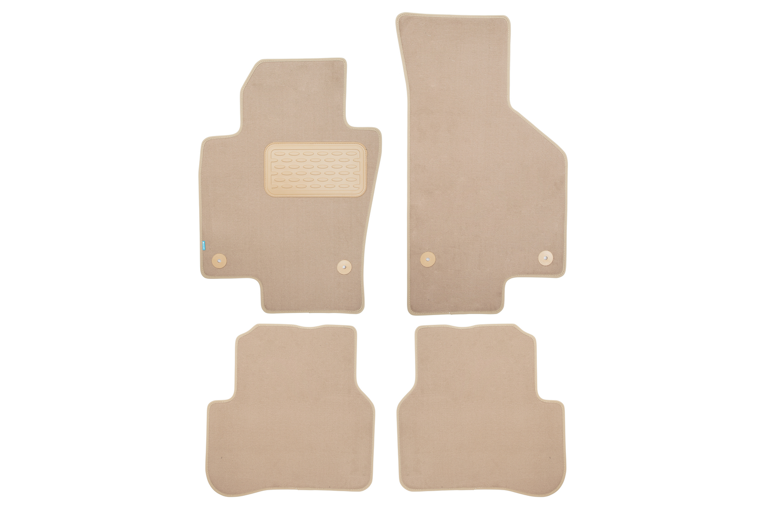 Коврики в салон Klever Premium VOLKSWAGEN Passat CC 2008-2012, куп., 4 шт. (текстиль, бежевые) / Фольксваген Пассат