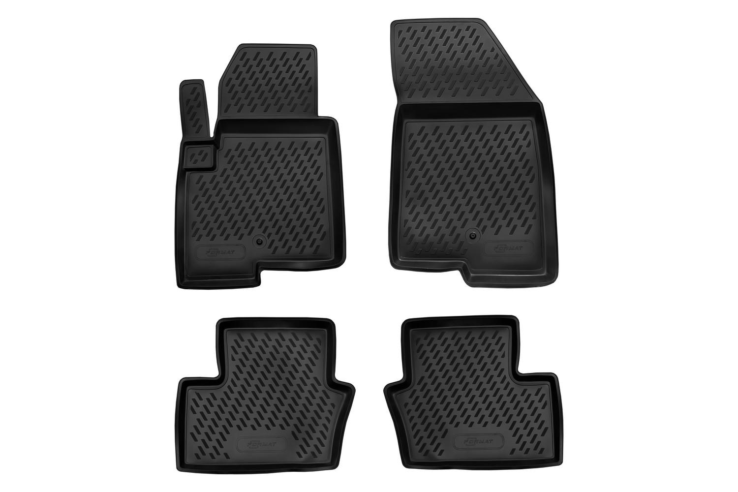 Коврики в салон для JEEP Compass (Ip, Ip2) 2010-2016, 4 шт. (ПУ, повышенная износостойкость) / Джип Компас