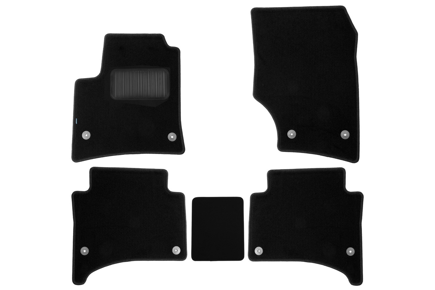 Коврики в салон Klever Premium VOLKSWAGEN Touareg 2002-2006, 2007-2010, внед., 5 шт. (текстиль) / Фольксваген Туарег