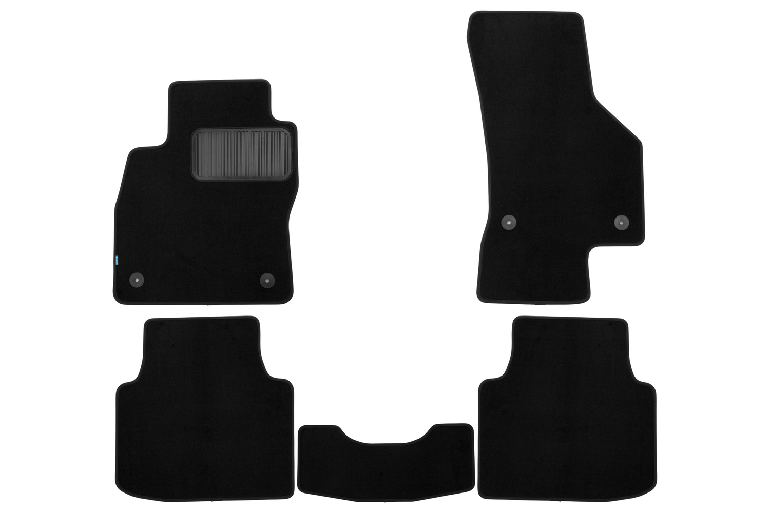 Коврики в салон Klever Premium SKODA Superb, 2015-2019, 2019-, сед., 5 шт. (текстиль) / Шкода Суперб