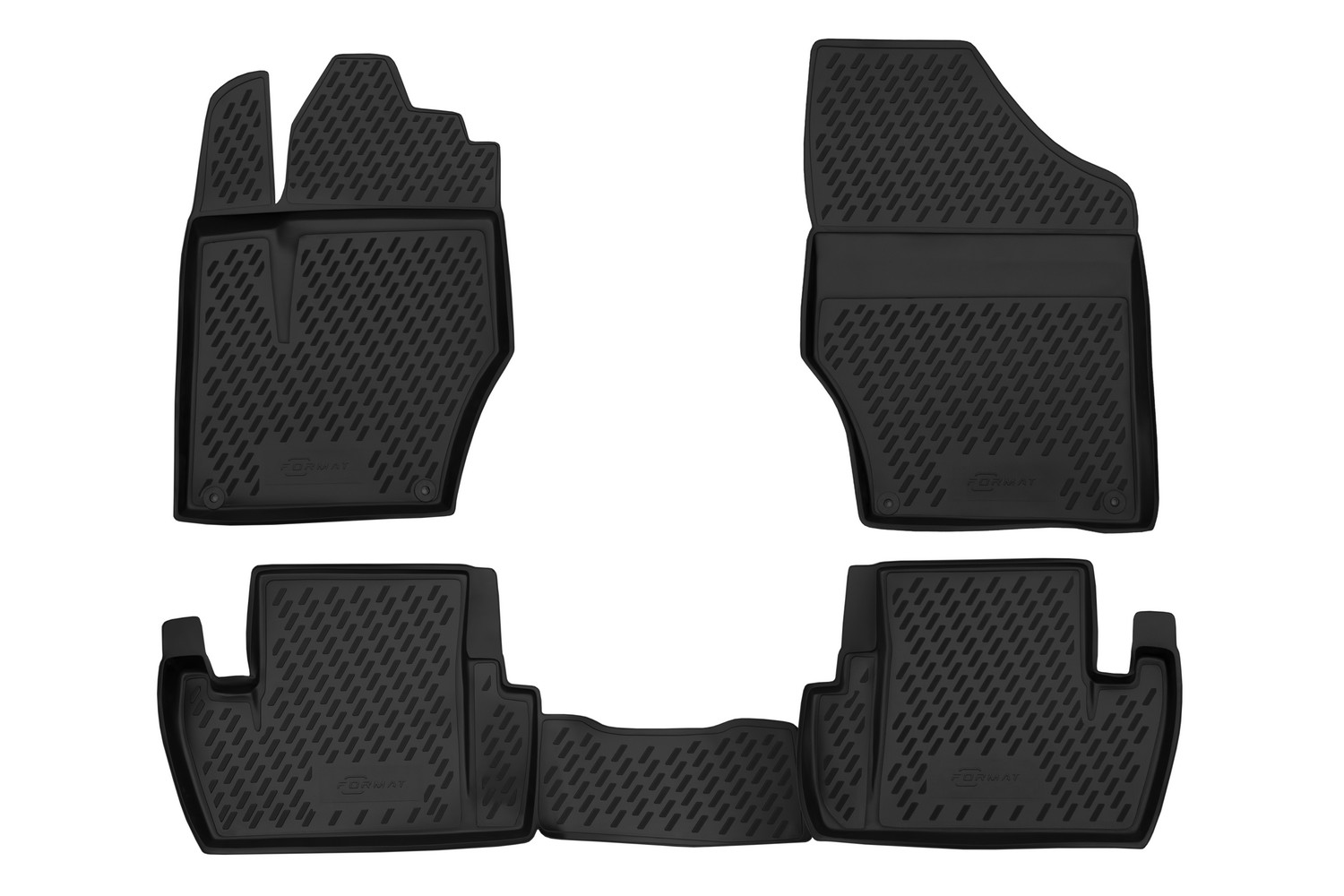 Коврики в салон для PEUGEOT 308 (I, Ir), 2007-2015, 4 шт. (ПУ, повышенная износостойкость)  / Пежо