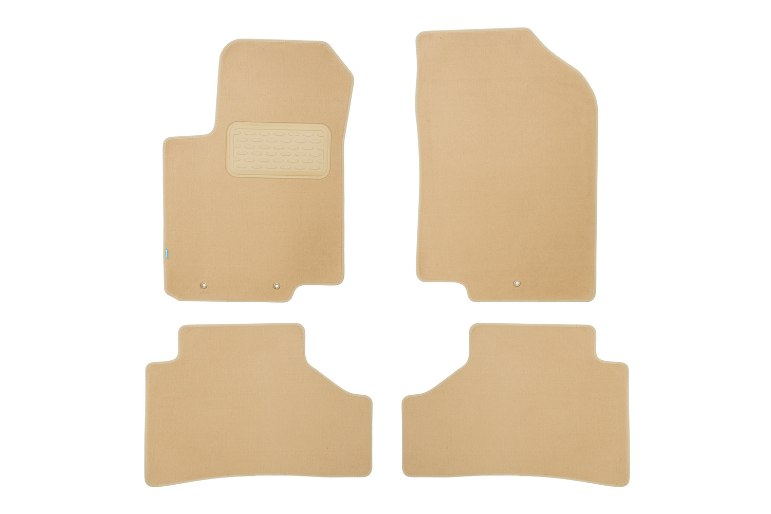 Коврики в салон Klever Premium HYUNDAI Solaris 2010-2014, 2014-2017,, хб., сед., 4 шт. (текстиль, бежевые) / Хендай Солярис