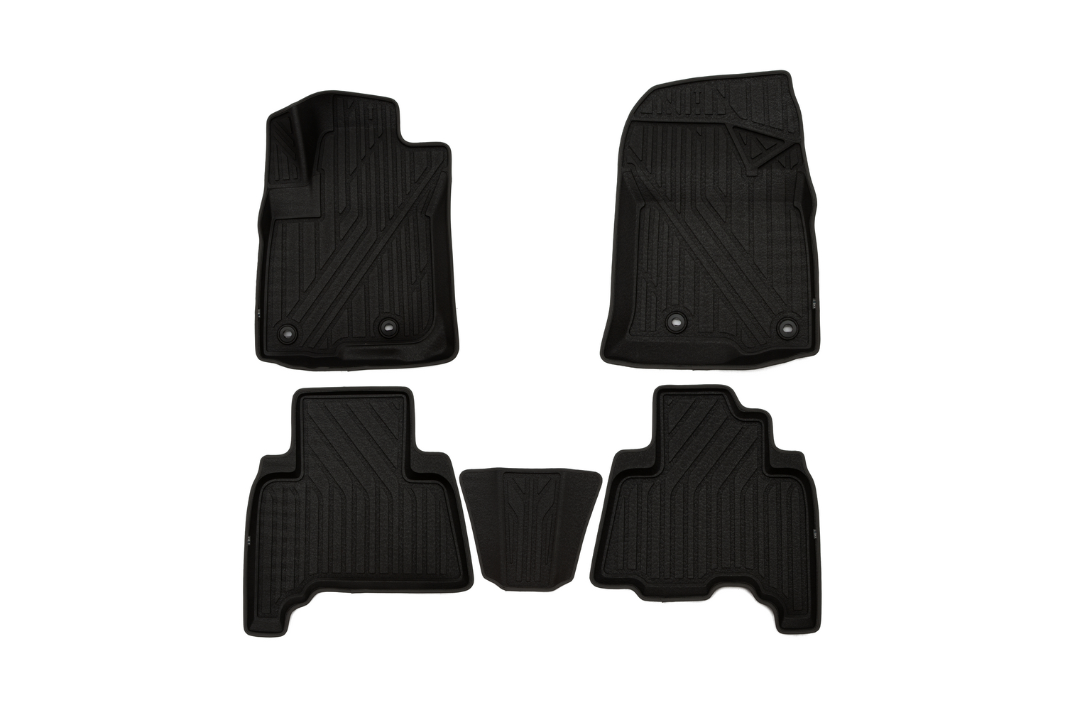 Коврики KVEST 3D в салон подходят для LEXUS GX, 2013-, 5шт. (полиуретан, черный, черный) / Лексус GХ