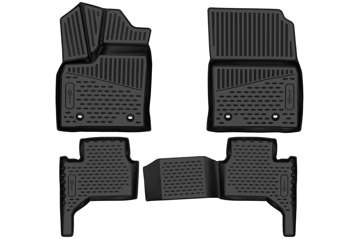 Коврики 3D в салон для LEXUS LX 600, 2021-, Внед, цельные сид. 2 ряда, 5 мест, 4шт. (ПУ, повышенная износостойкость) / Лексус ЛХ