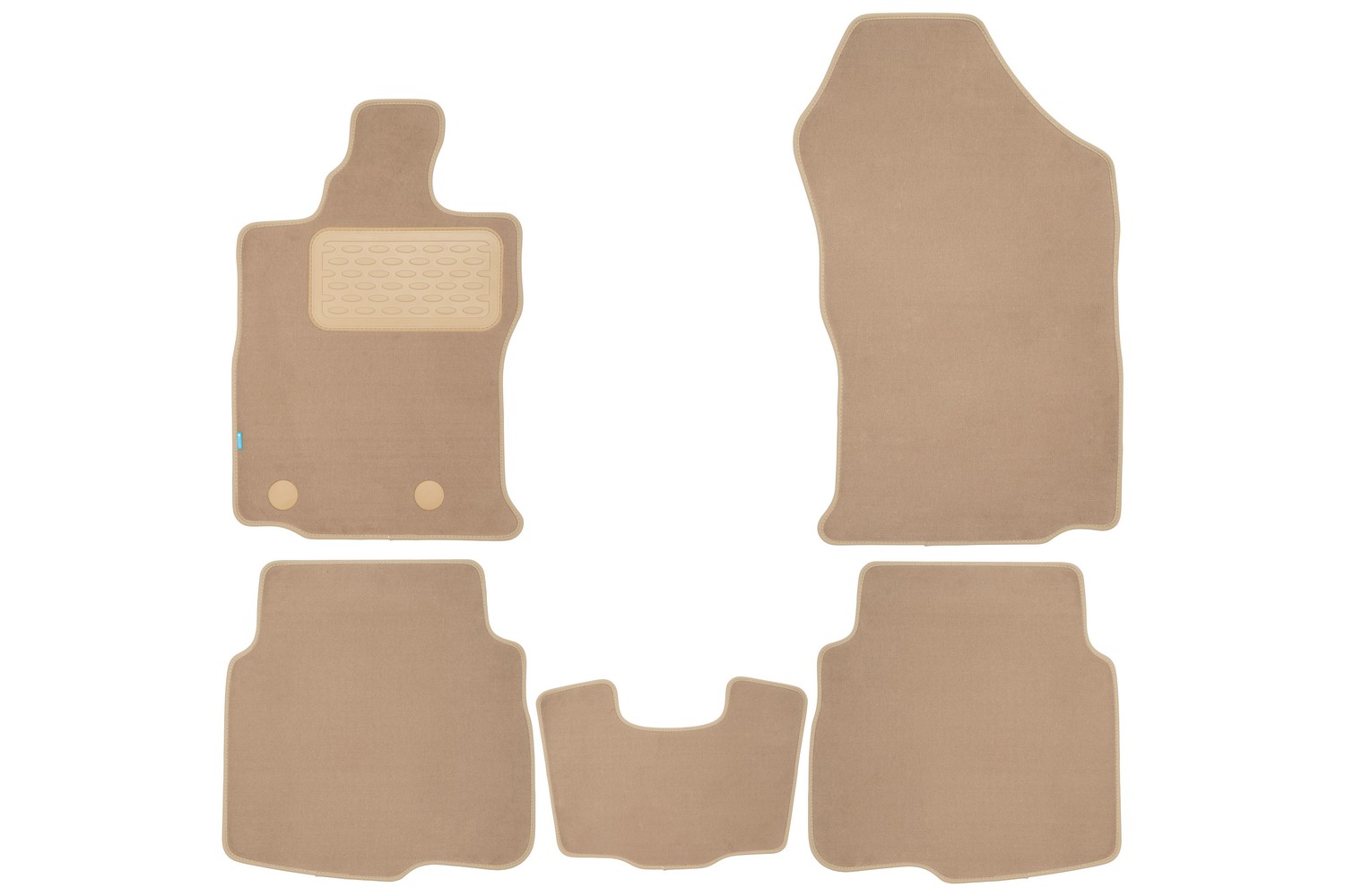 Коврики в салон Klever Premium SUBARU Outback 2022- Ун., 5шт (текстиль, бежевые) / Субару Аутбек