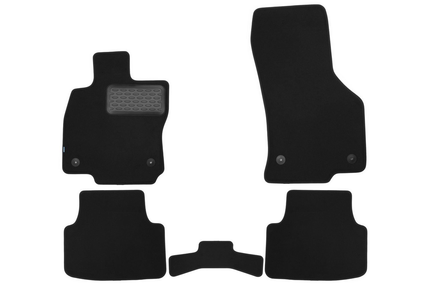 Коврики в салон Klever Premium SKODA Octavia 2013-2017, 2017-2020, сед., 5 шт.(текстиль) / Шкода Октавия