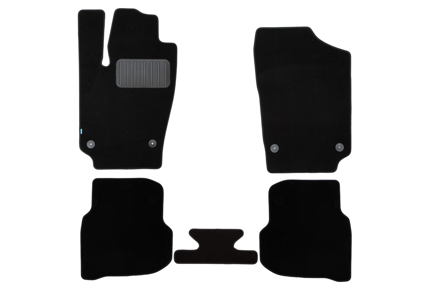 Коврики в салон Klever Premium VOLKSWAGEN Polo, 2009-2015, 2014-2020, сед., 5шт. (текстиль) / Фольксваген Поло