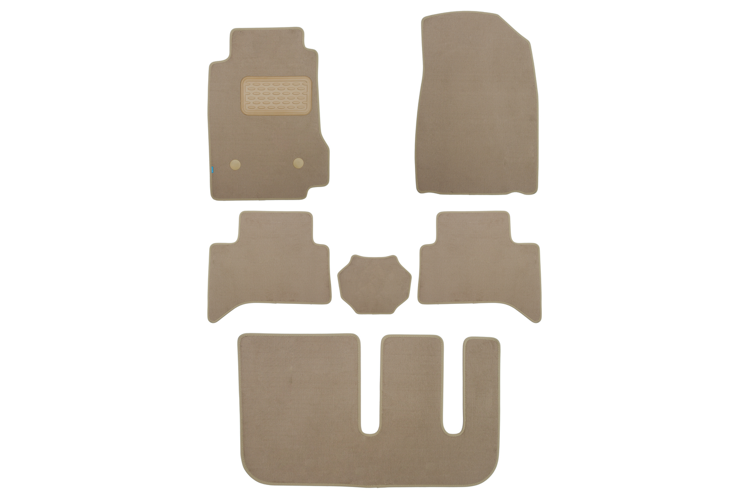 Коврики в салон Klever Premium CHEVROLET Trailblazer АКПП 2012-2012, 2020-, внед., 6 шт. (текстиль, бежевые) / Шевроле Трейлблейзер