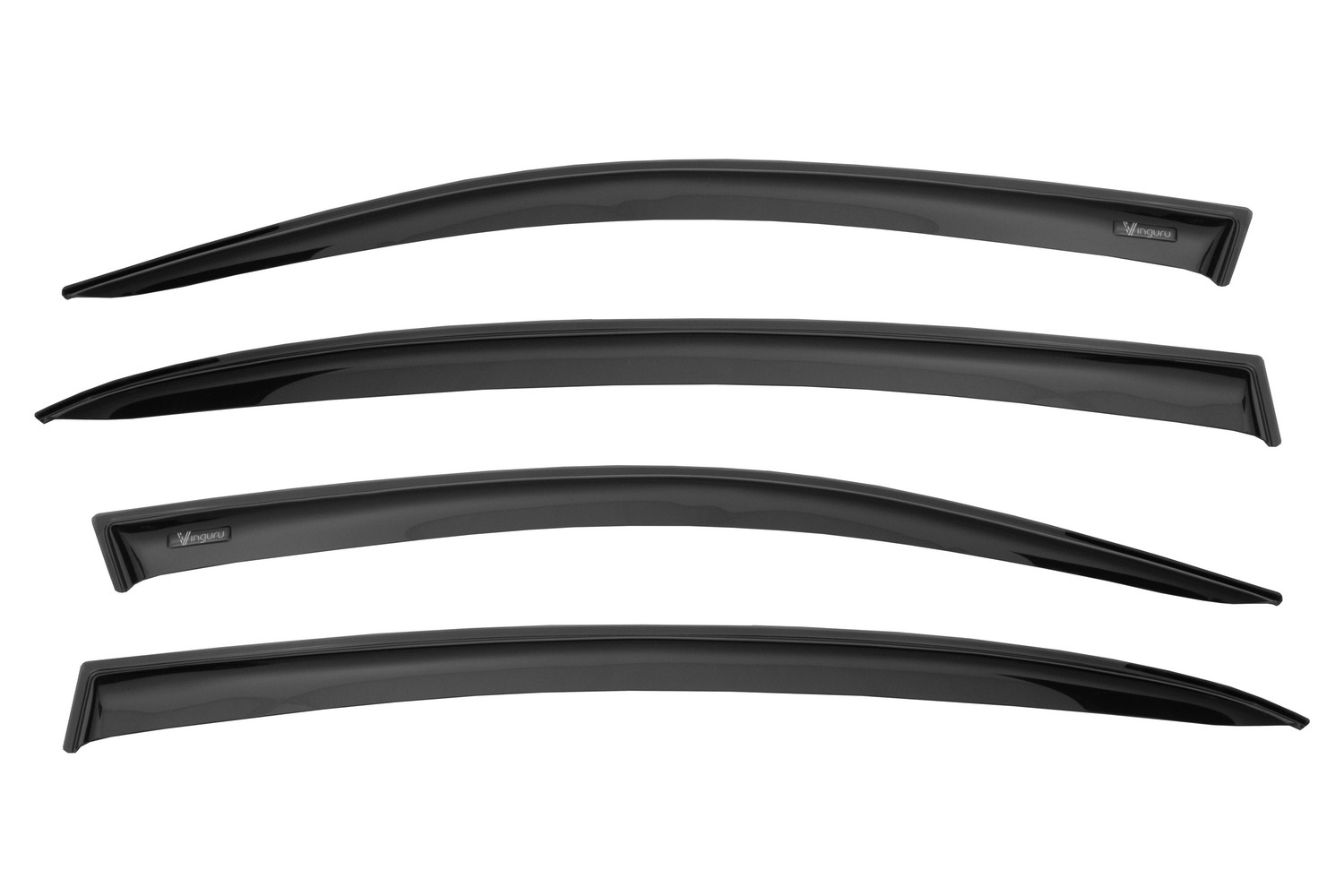 Дефлекторы окон Vinguru OPEL Astra H Sd 2004-2007, 2006-2014 /накладные/скотч/к-т 4 шт./акрил / Опель Астра