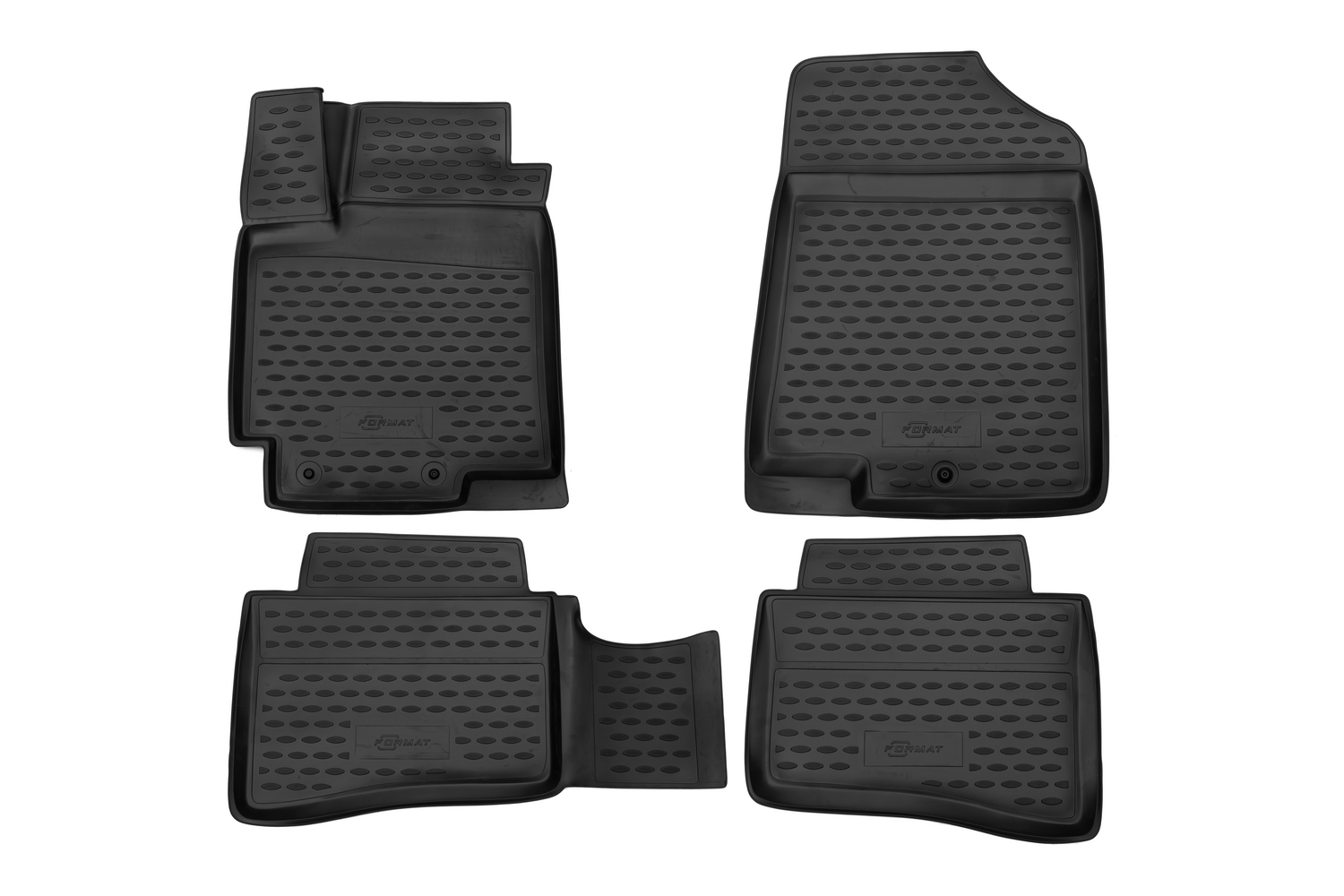 Коврики 3D в салон KIA Rio (UB), 2011-2014, 2014-2016, 4 шт (ПУ, повышенная износостойкость) / Киа Рио