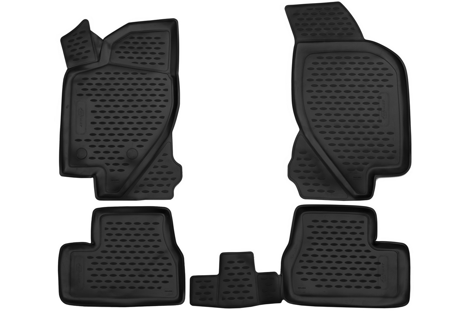 Коврики 3D в салон для DATSUN on-do (I, Ir), 2014-2020, 4 шт. (ПУ, повышенная износостойкос / Дацун ОН ДО