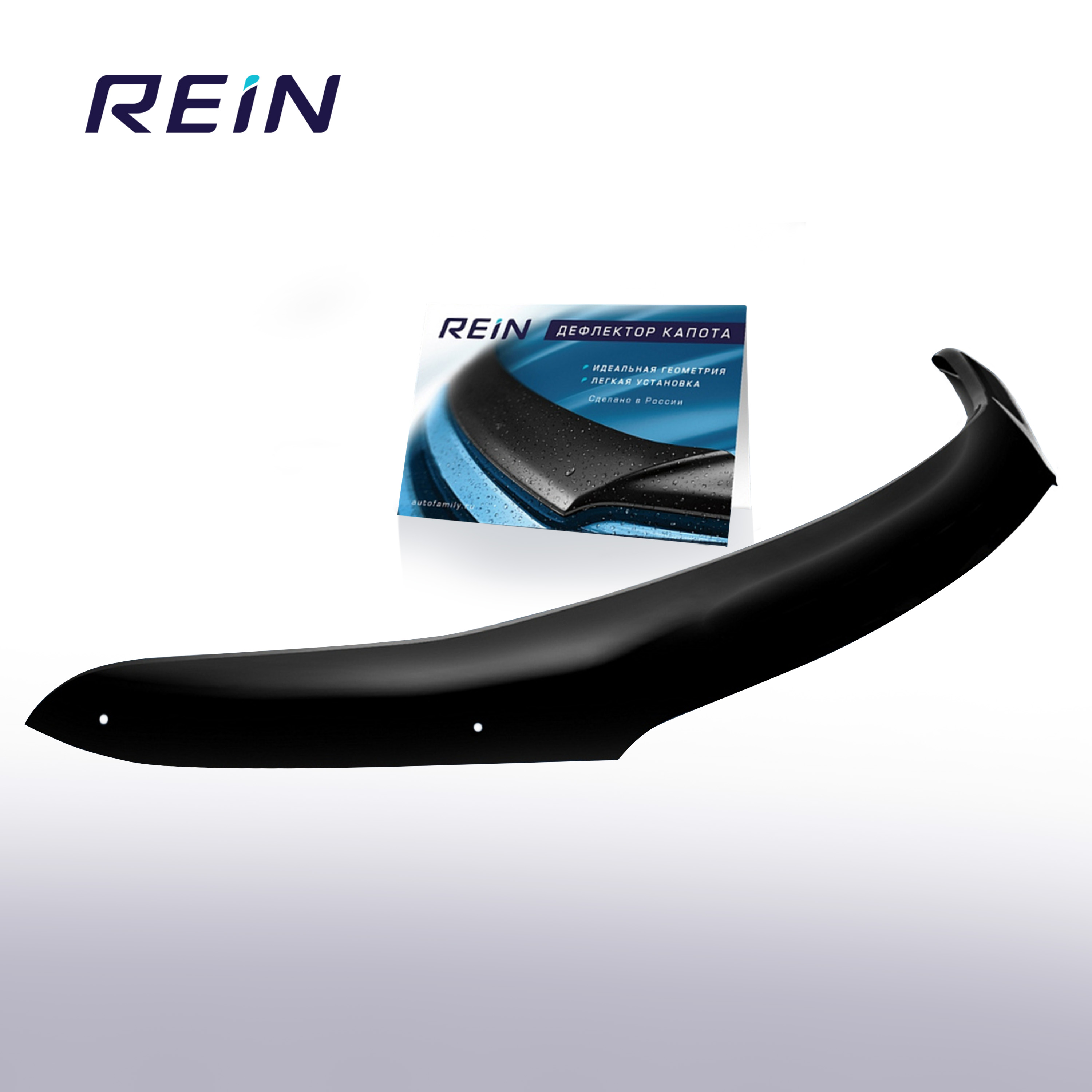 Дефлектор капота (ЕВРО крепеж) для CITROEN JUMPER 2003-2006 мик-бус, фургон, без лого / Ситроен Джампер