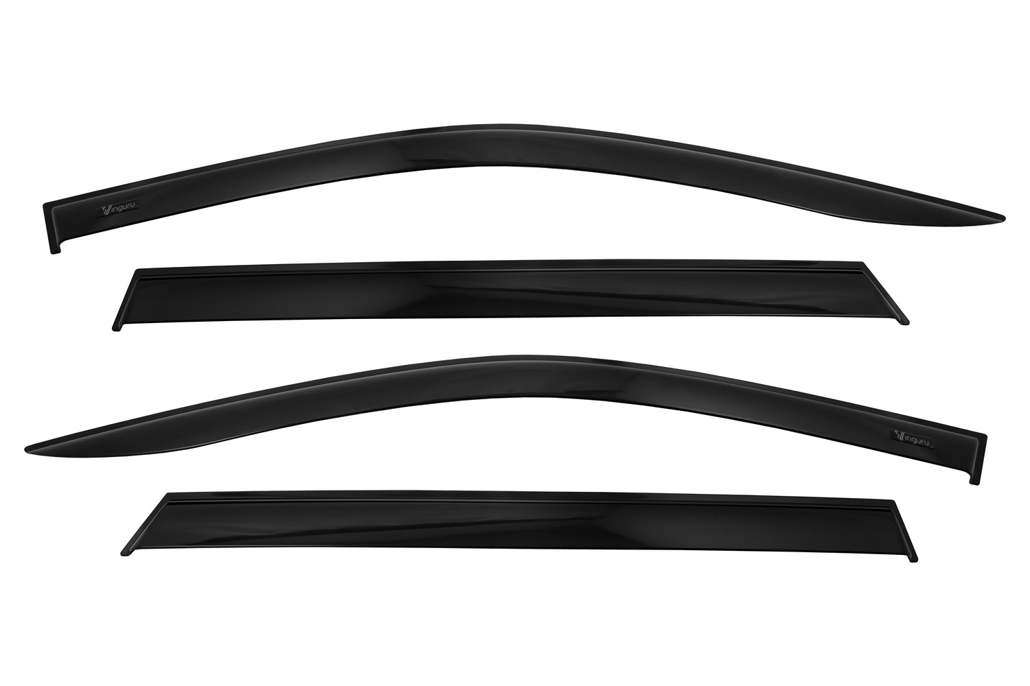 Дефлекторы окон Vinguru для а/м Geely Monjaro 2021-н.в. /кроссовер/накладные/к-т 4шт/литьевой поликарбонат/ / Джили Монжаро
