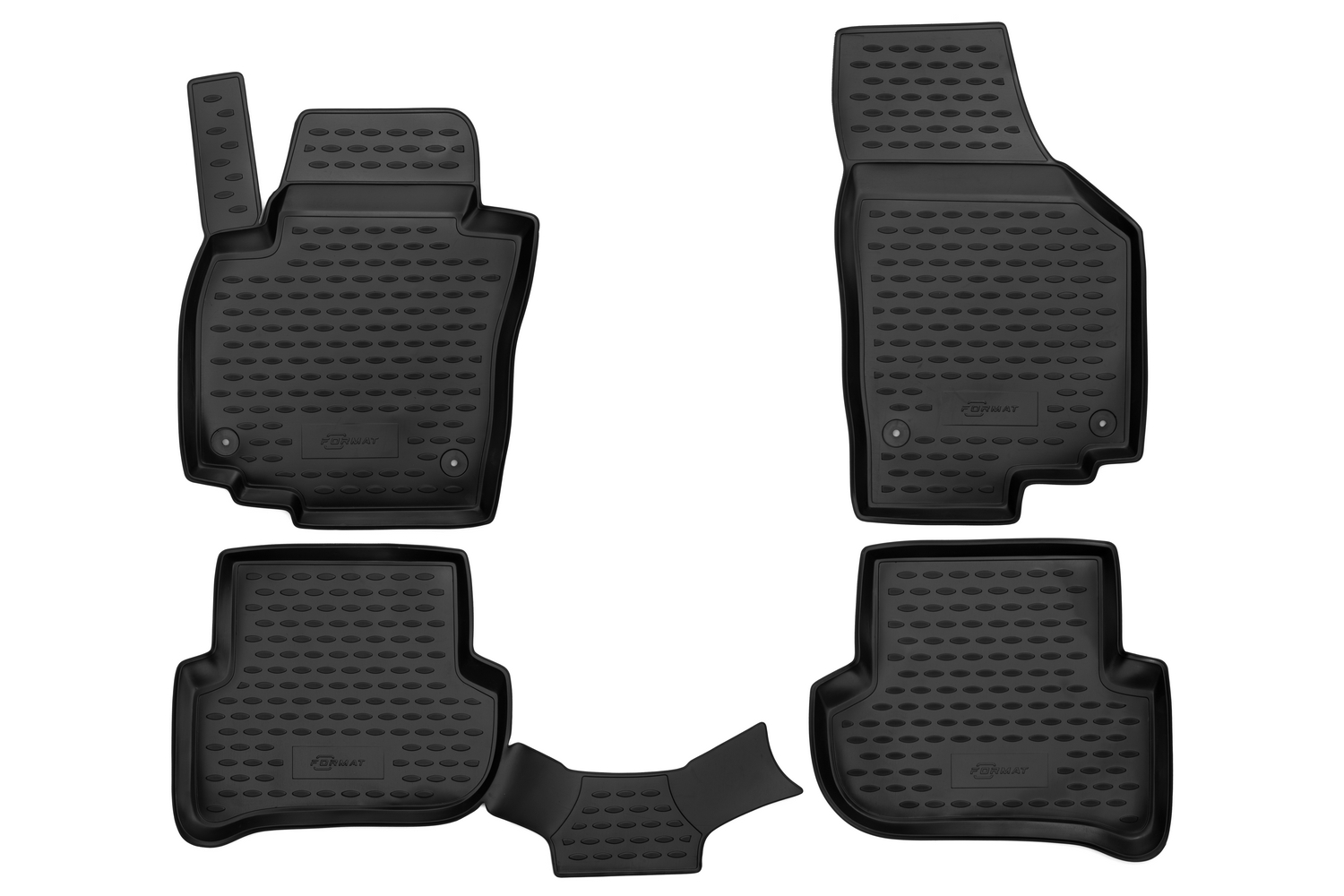 Коврики в салон для SKODA Yeti (I, Ir), 2009-2018, 4 шт. (ПУ, повышенная износостойкость) / / Шкода Йети