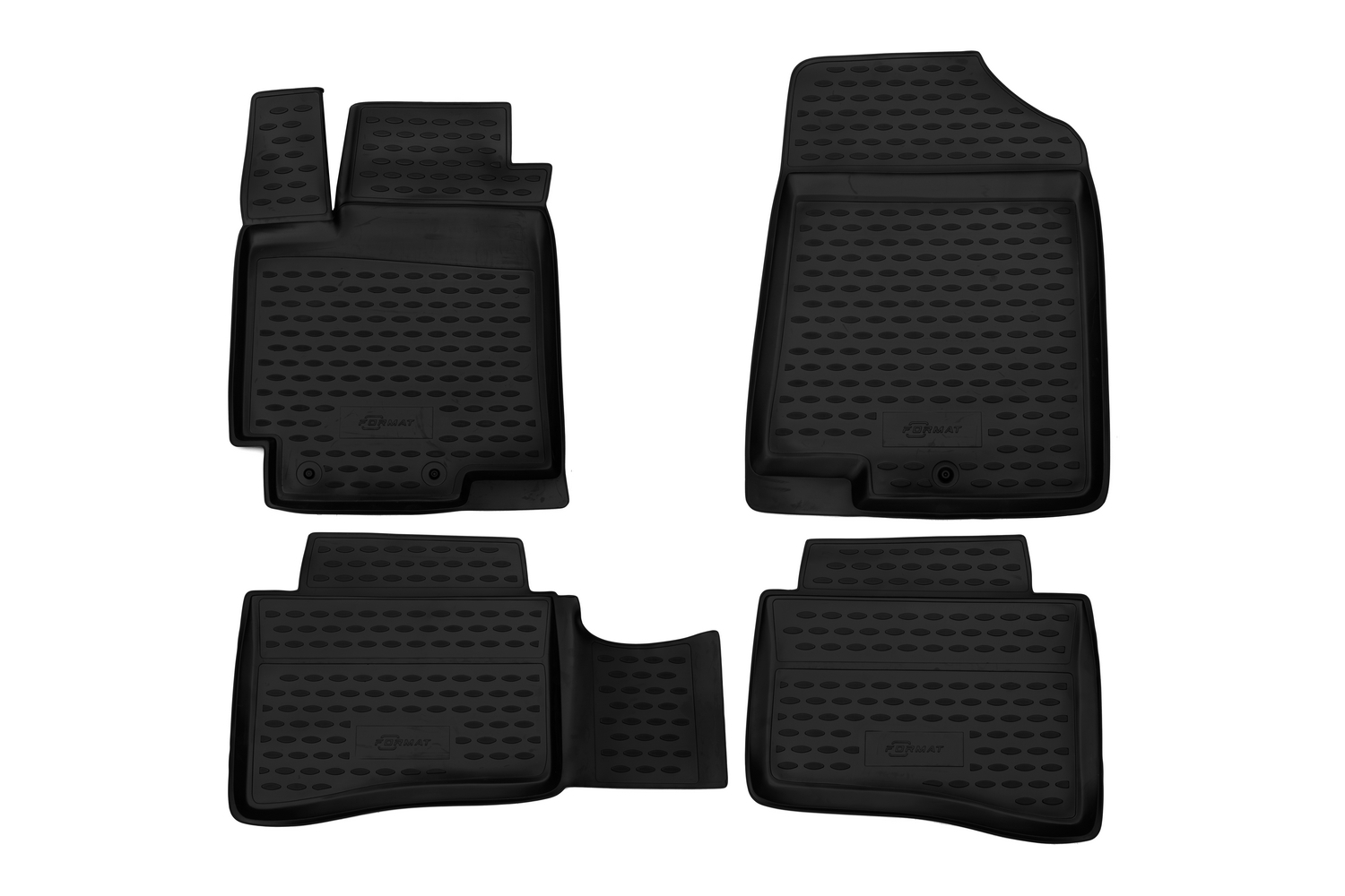 Коврики в салон для KIA Rio (III, IIIr), 2011-2017, 4 шт. (ПУ, повышенная износостойкость)  / Киа Рио