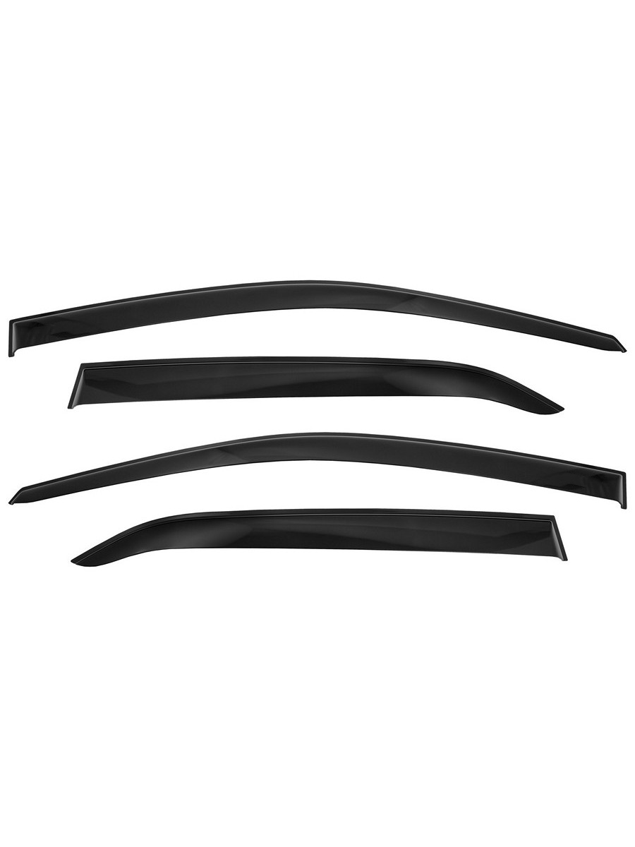 Дефлекторы окон Vinguru TOYOTA Corolla 2006-2012, 2010-2013 /накладные/скотч/к-т 4 шт./литьевой поликарбонат / Тойота Королла