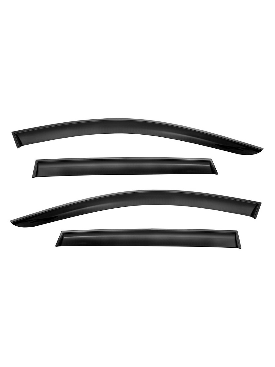 Дефлекторы окон Vinguru Renault Duster 2021- /накладные/скотч /к-т 4 шт./ литьевой поликарбонат / Рено Дастер