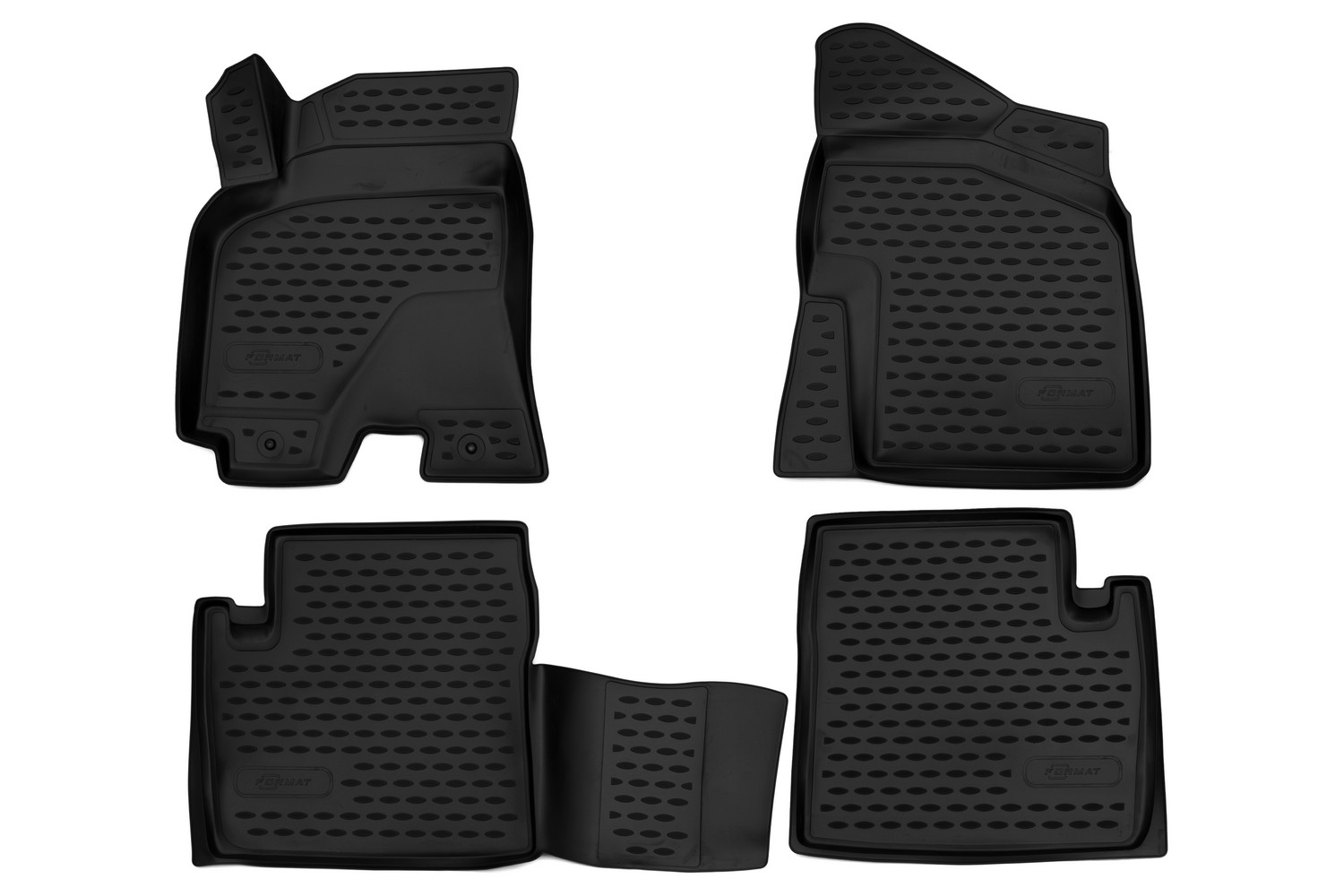 Коврики 3D в салон для CHERY Tiggo 3 (xe), 2018-, 4 шт. (ПУ, повышенная износостойкость) /  / Черри Тигго 3