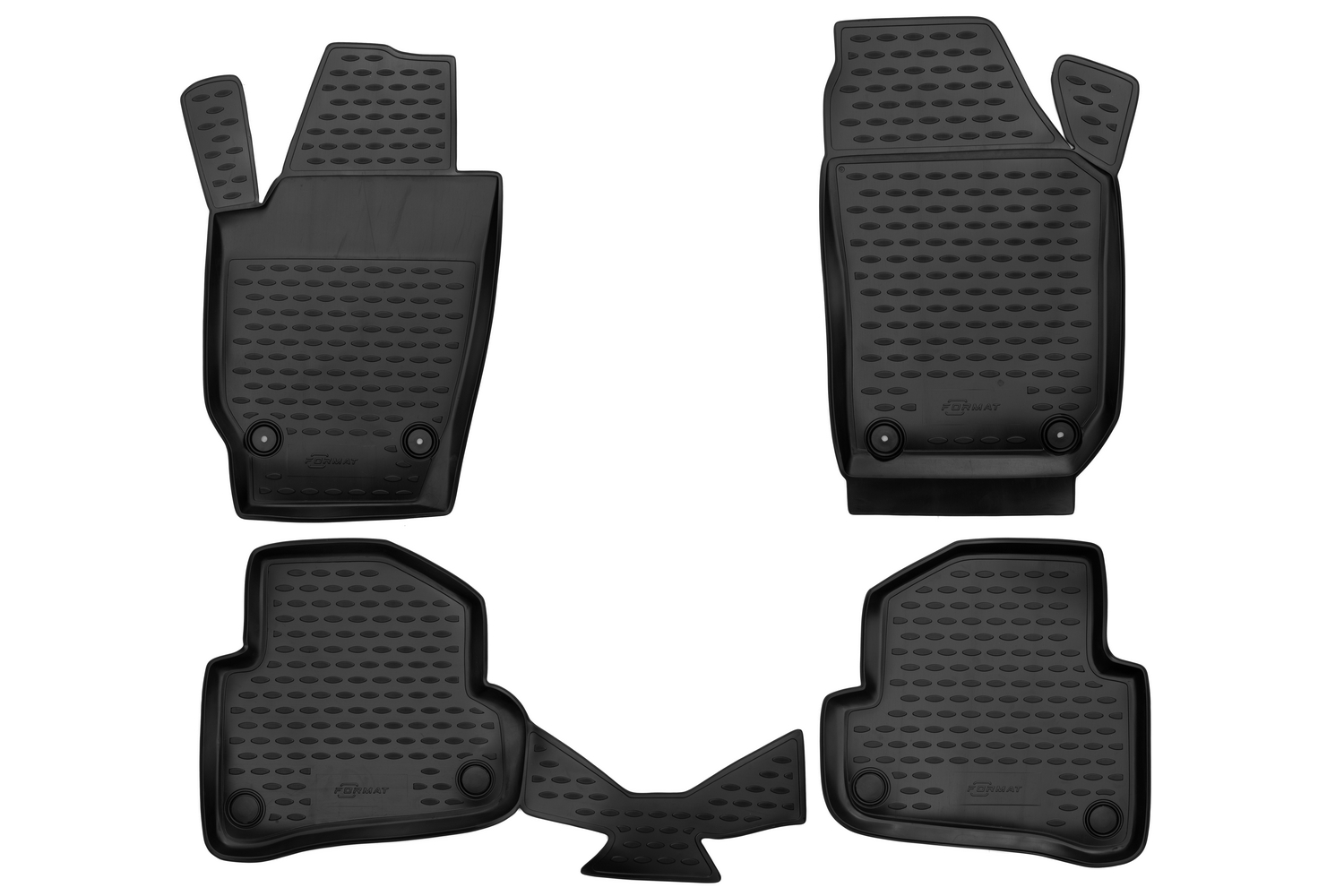 Коврики в салон для SKODA Fabia (II, IIr), 2007-2014, 4 шт. (ПУ, повышенная износостойкость / Шкода Фабия