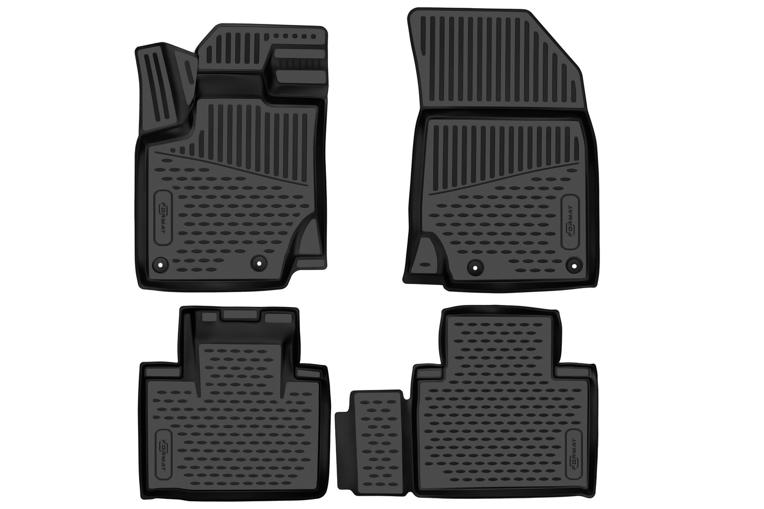 Коврики 3D в салон для GEELY Atlas Pro (I (NL-3)) 2021-/Belgee X70 2024-, кроссовер, 4шт. (ПУ, повышенная износостойкость) / Джили Атлас про