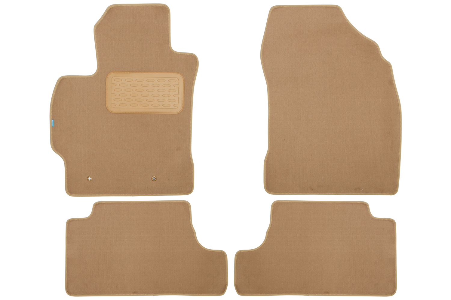 Коврики в салон Klever Premium TOYOTA Corolla, 2006-2012, 2010-2013, сед., 4 шт. (текстиль, бежевые) / Тойота Королла