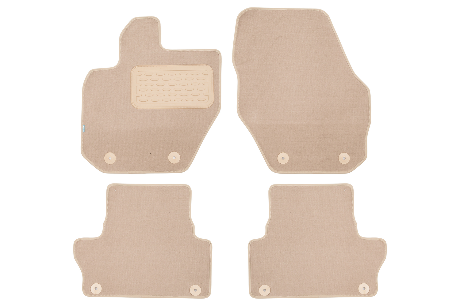 Коврики в салон Klever Premium VOLVO XC60 АКПП 2008-2013, 2013-2017, 2017-2021, 2021- внед., 4 шт. (текстиль, бежевые) / Вольво ХС60