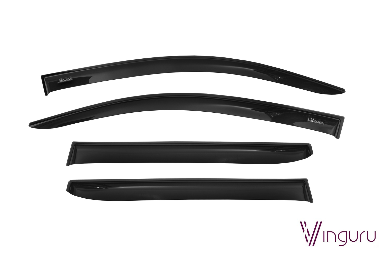 Дефлекторы окон Vinguru HONDA HR-V 1998-2001, 2001-2006 /крос/накладные/скотч/к-т 4 шт./акрил / Хонда ХР-В