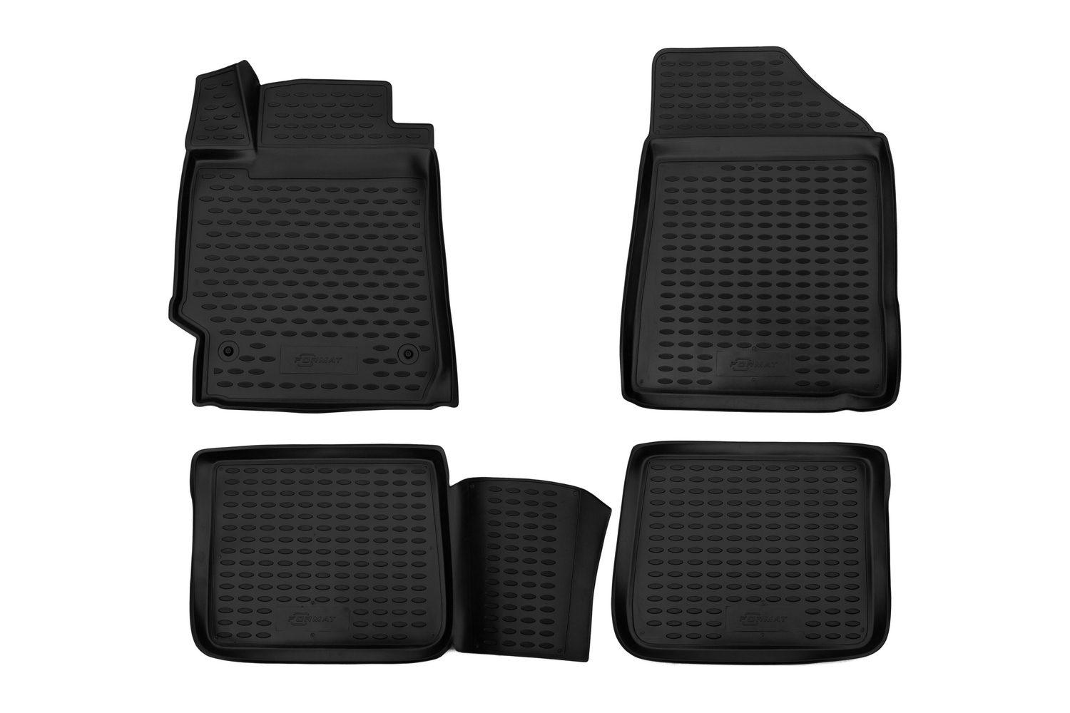 Коврики 3D в салон для TOYOTA Camry (VI, VIr) XV40, 2006-2011, 4 шт. (ПУ, повышенная износо / Тойота Камри