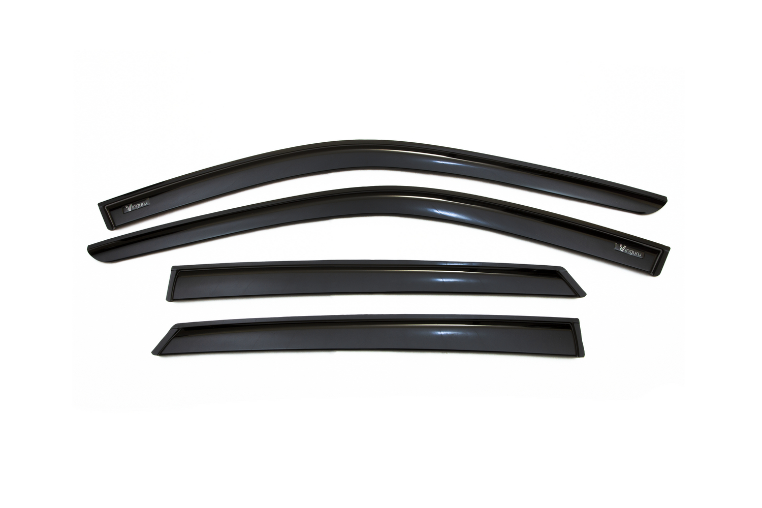 Дефлекторы окон Vinguru LADA Kalina II 2013-2018 /хб/накладные/скотч/к-т 4 шт./литьевой поликарбонат / Лада Калина