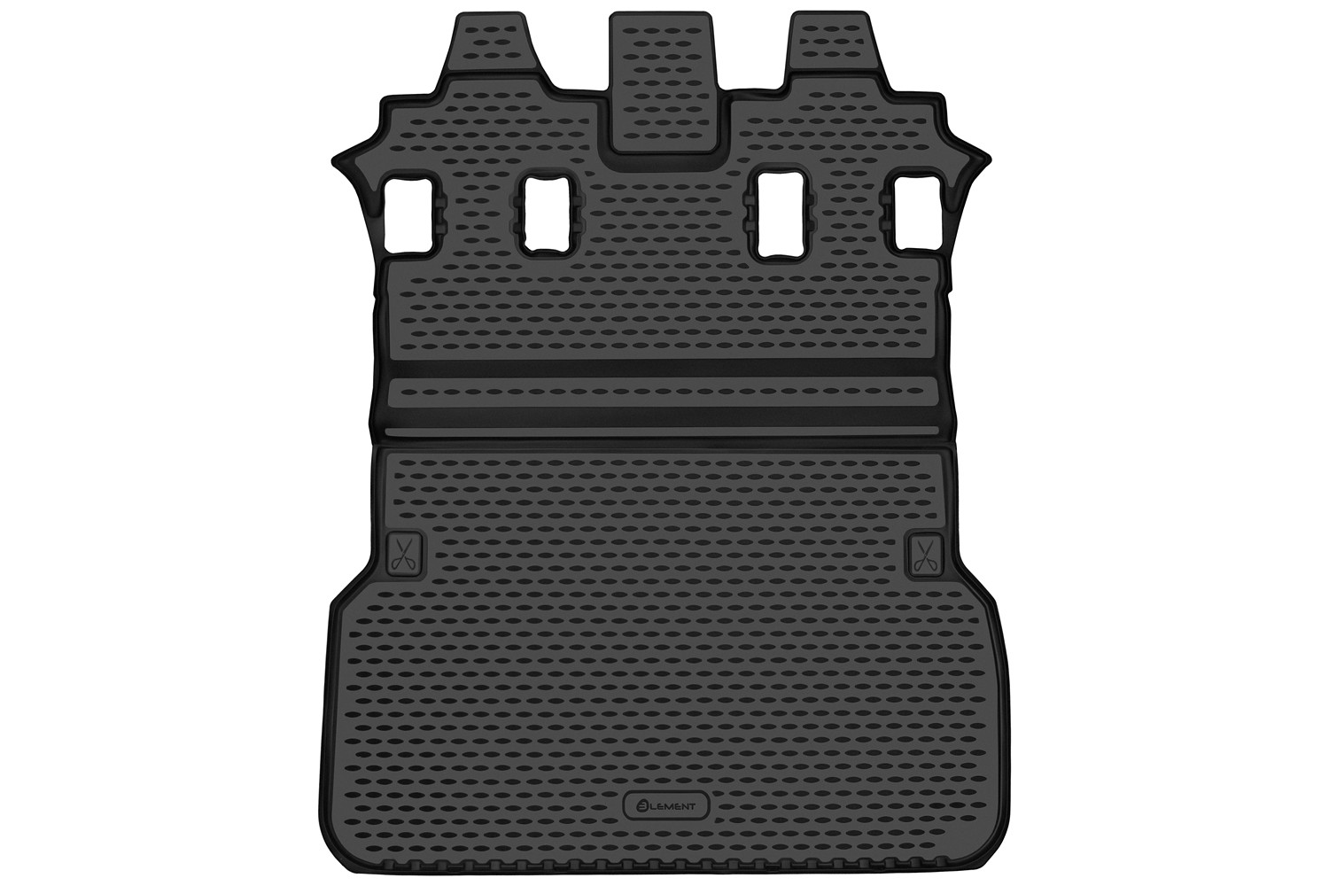 Коврик в багажник для TOYOTA Land Cruiser Prado (250) 2023 -, Внедорожник 5 дв., 5 мест, длинный (2-й ряд сложен), 1 шт. (полиуретан) / Тойот / Тойота