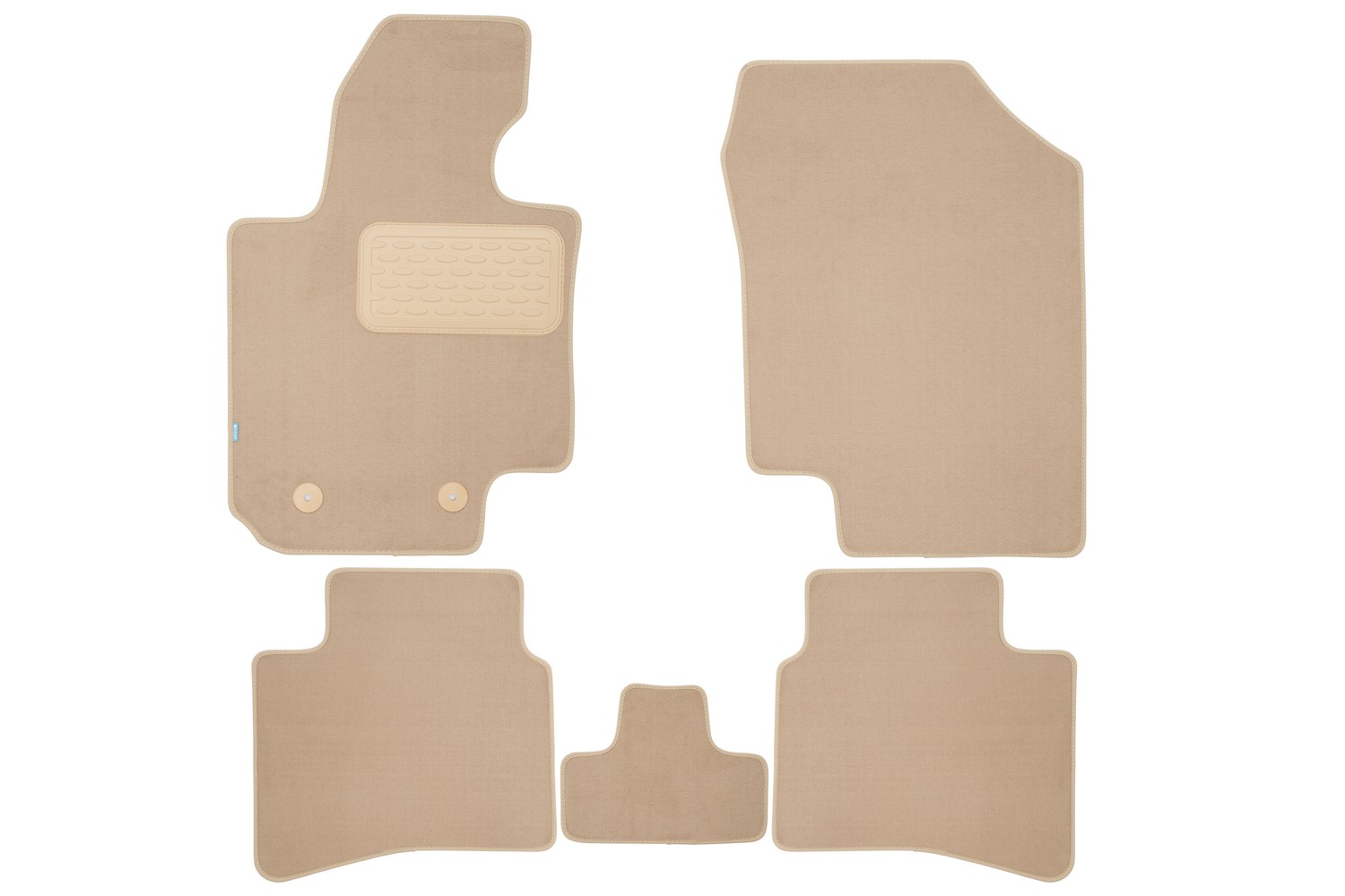 Коврики в салон Klever Premium Москвич 3 2022- Внед. 5 дв., 5шт (текстиль, бежевые)