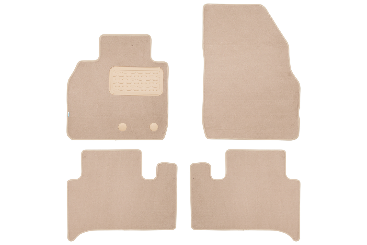 Коврики в салон Klever Premium RENAULT Scenic II АКПП 2003-2006, 2006-2009, ун., 4 шт. (текстиль, бежевые) / Рено Сценик