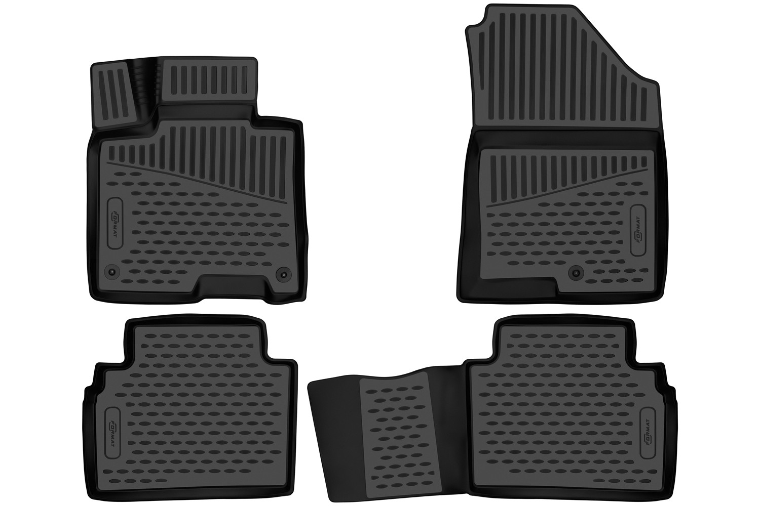 Коврики 3D в салон для KIA Sportage (V) 2021-, Внед, (РФ) , 4шт. (ПУ, повышенная износостойкость) / Киа Спортаж