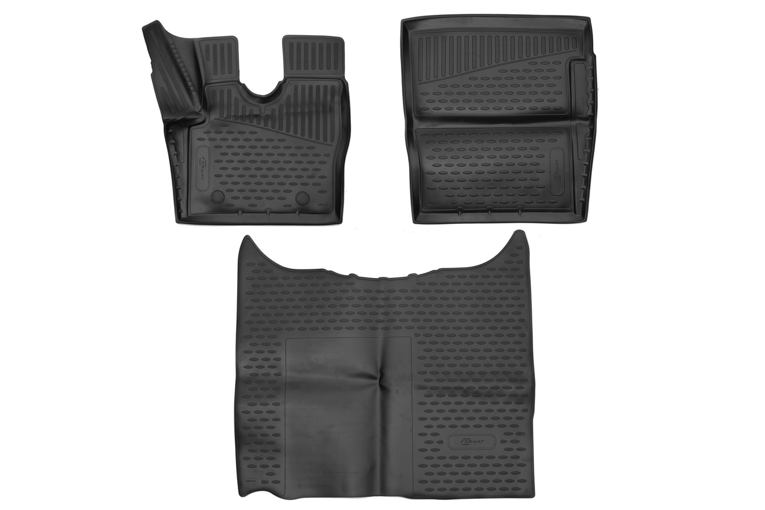 Коврики в салон для DAF XF 2019-, 3шт. (ПУ, повышенная износостойкость) / Даф ИКСФ