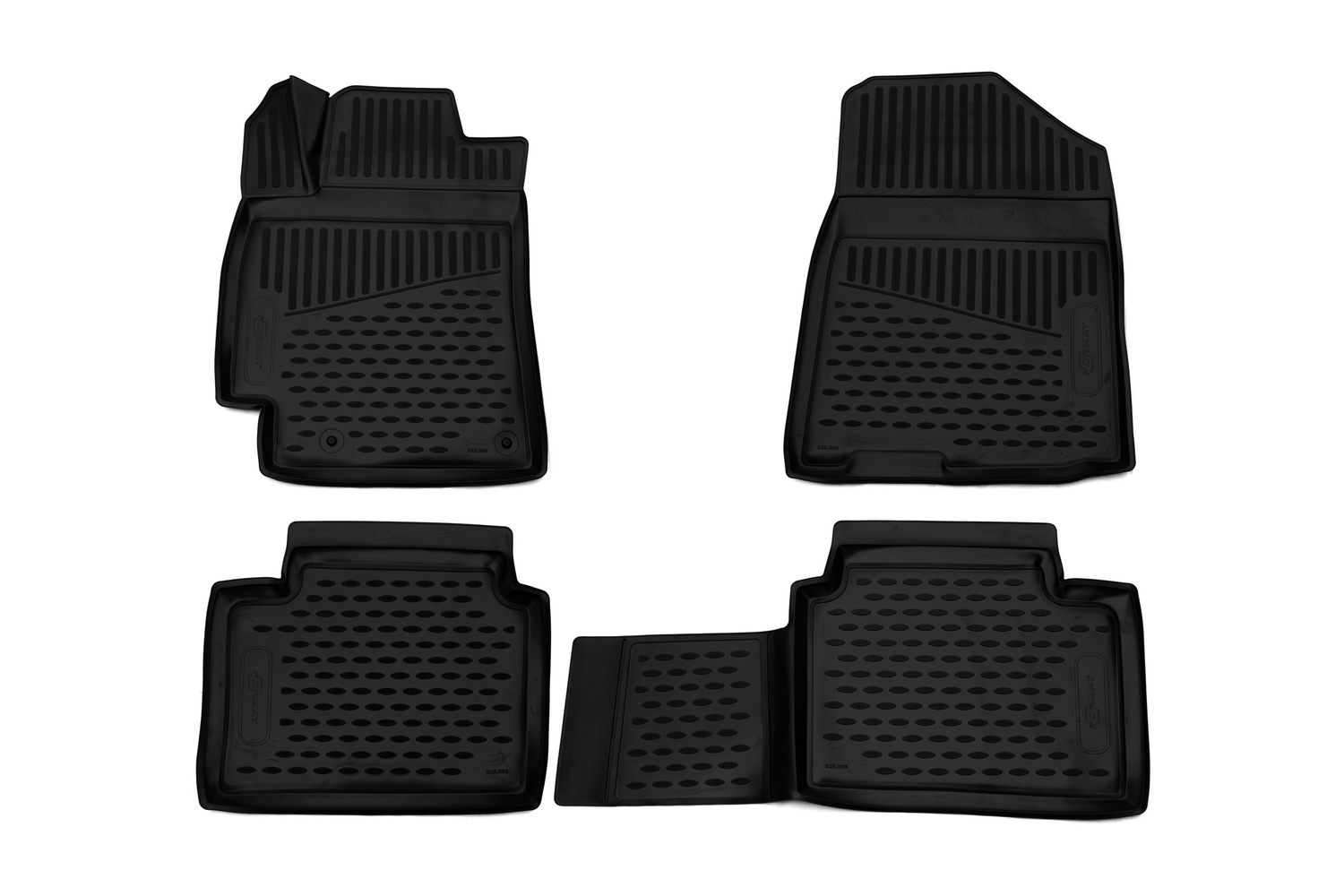 Коврики 3D в салон для KIA Cerato/Forte, 2018-, 4 шт. (ПУ, повышенная износостойкость) / Киа Серато