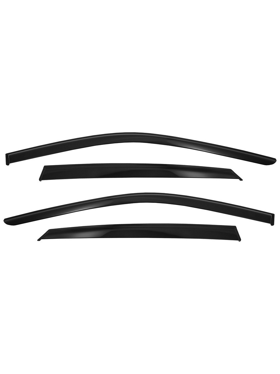 Дефлекторы окон Vinguru для LADA Granta 2011-2018, 2018- /лифтбек/накладные/скотч/к-т 4шт./литьевой поликарбонат / Лада Гранта