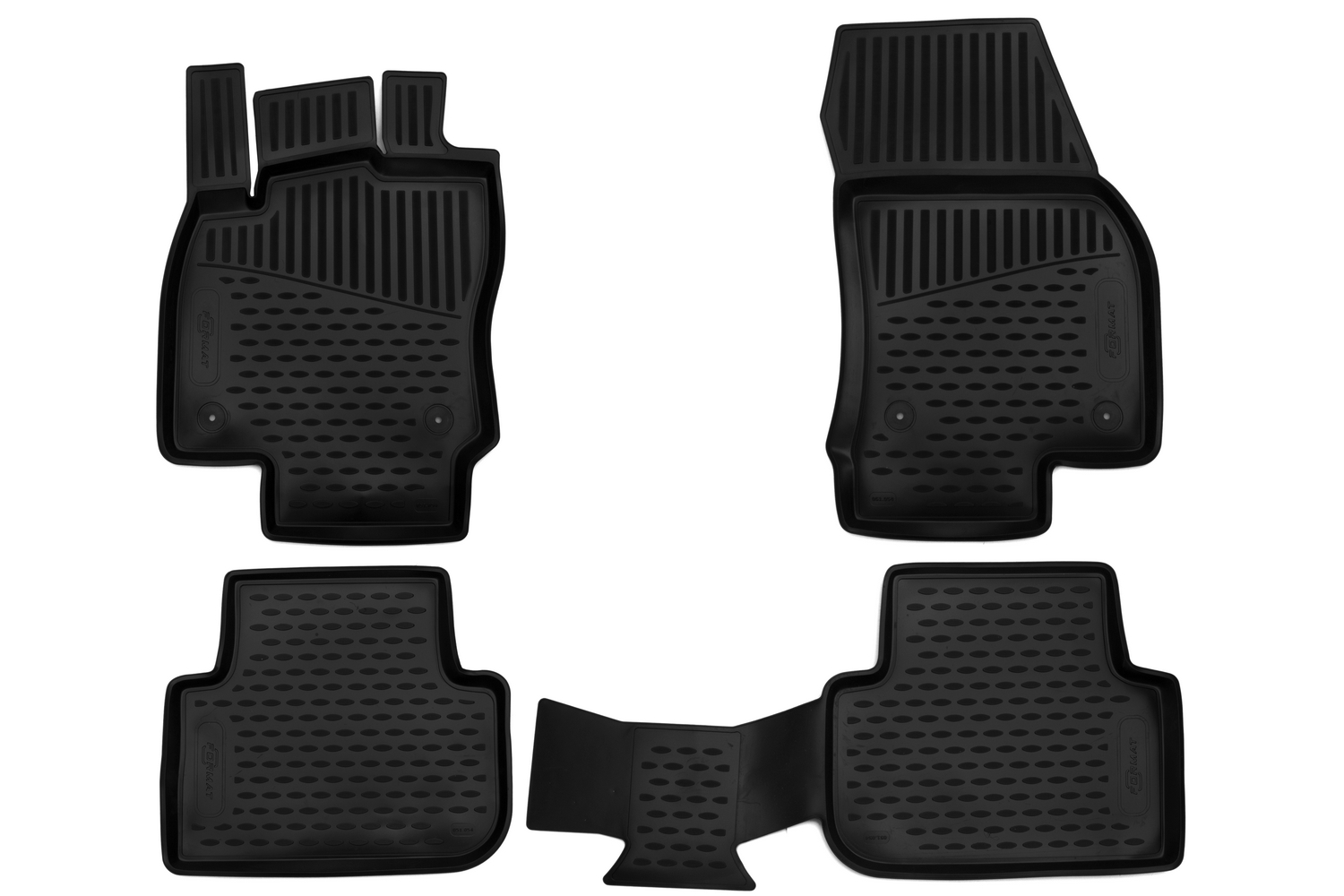 Коврики в салон VW Tiguan, 2017-, 5-дверей, короткий кузов, 4 шт. (ПУ, повышенная износостойкость) / Фольксваген Тигуан