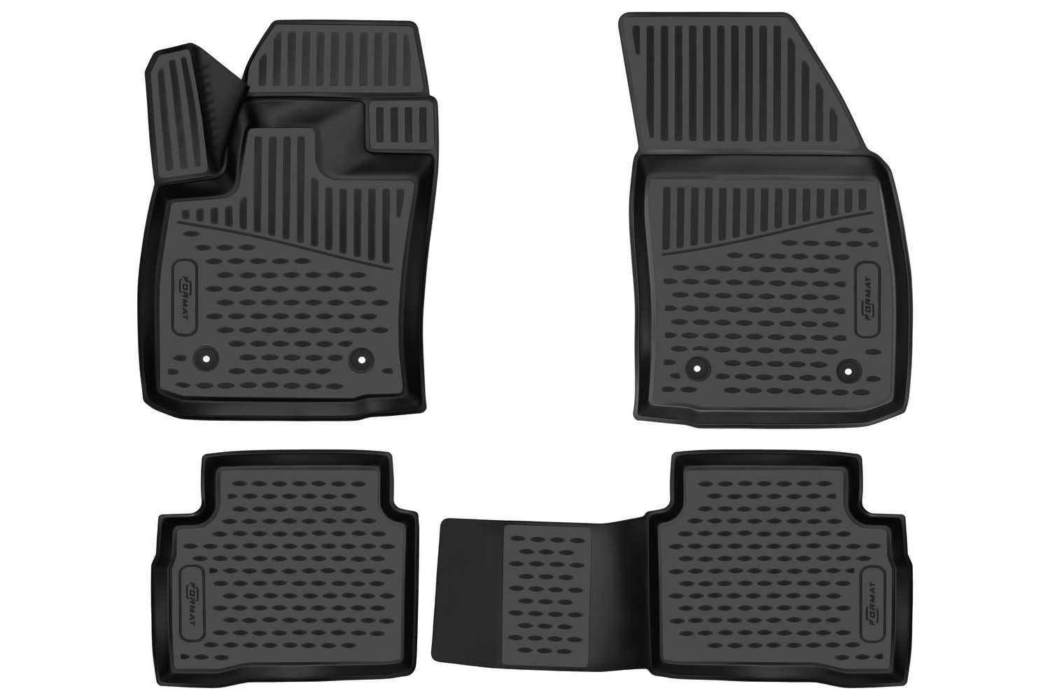 Коврики 3D в салон для GEELY Tugella 2021-, Кроссовер, 4шт.(ПУ, повышенная износостойкость) / Джили Тугела