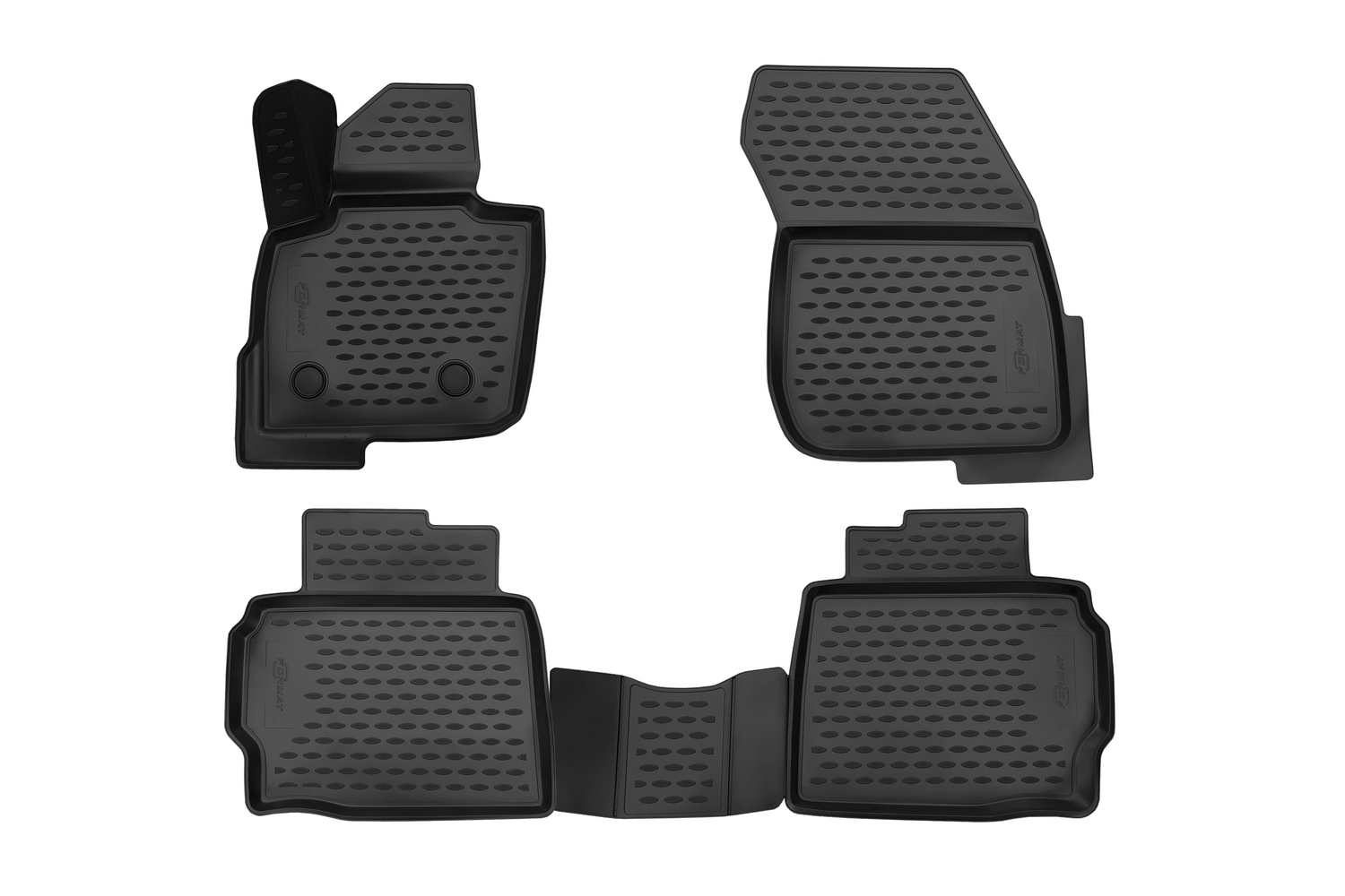 Коврики 3D в салон для FORD Mondeo (V, Vr), 2014-, 4 шт. (ПУ, повышенная износостойкость) / / Форд Мондео