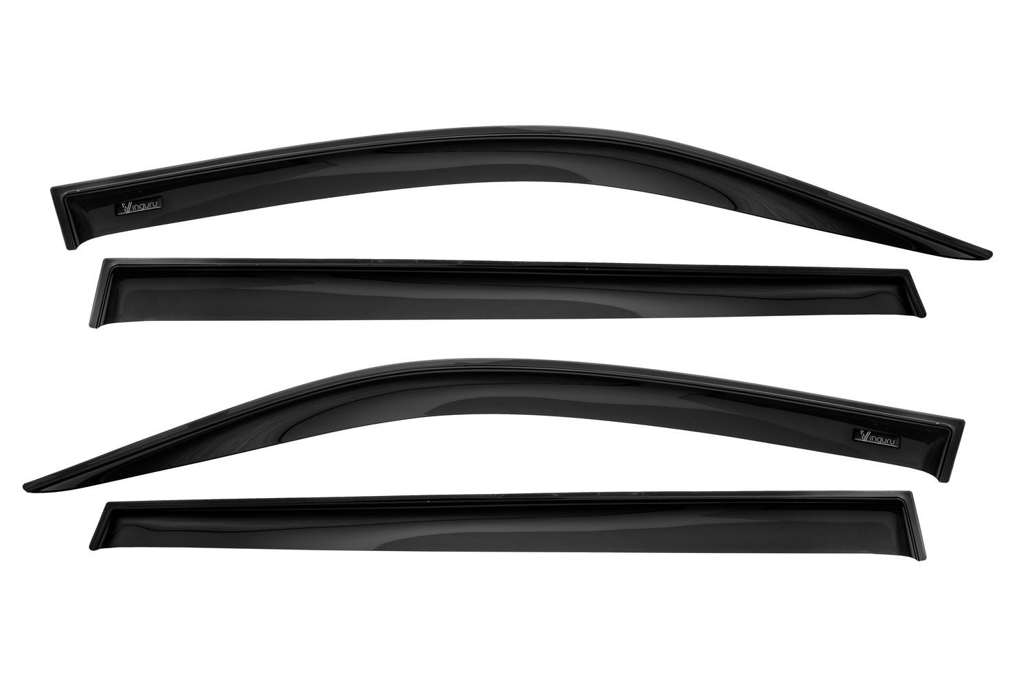Дефлекторы окон Vinguru GEELY Atlas, 2016- /кроссовер/накладные/скотч/к-т 4 шт./акрил / Джили Атлас
