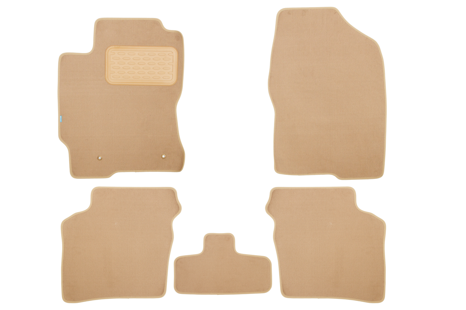 Коврики в салон Klever Premium TOYOTA Prius 2003-2005, 2005-2011, хб., 5 шт. (текстиль, бежевые) / Тойота Приус